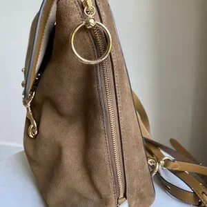 Rebecca Minkoff Brown and Gold Backpack with Convertible Straps Rebecca Minkoff Bree Studded Leather Convertible Backpack  main image 3